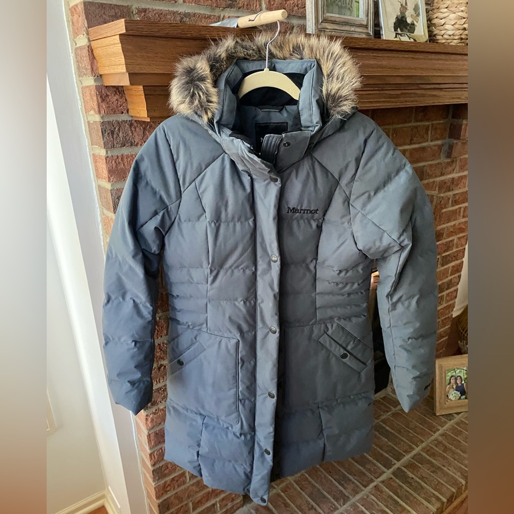 Marmot Long Down Puffer Jacket Size L